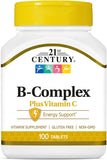 21st Century B Complex with Vitamin C in a hand for size reference