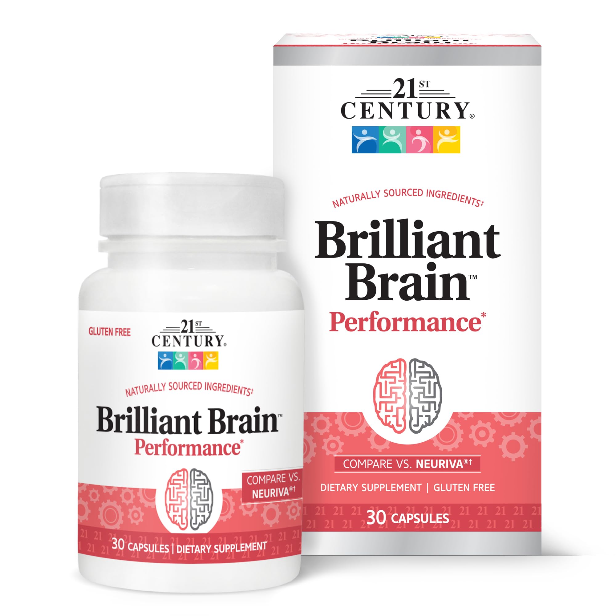 21st Century Brilliant Brain Performance Capsules front view