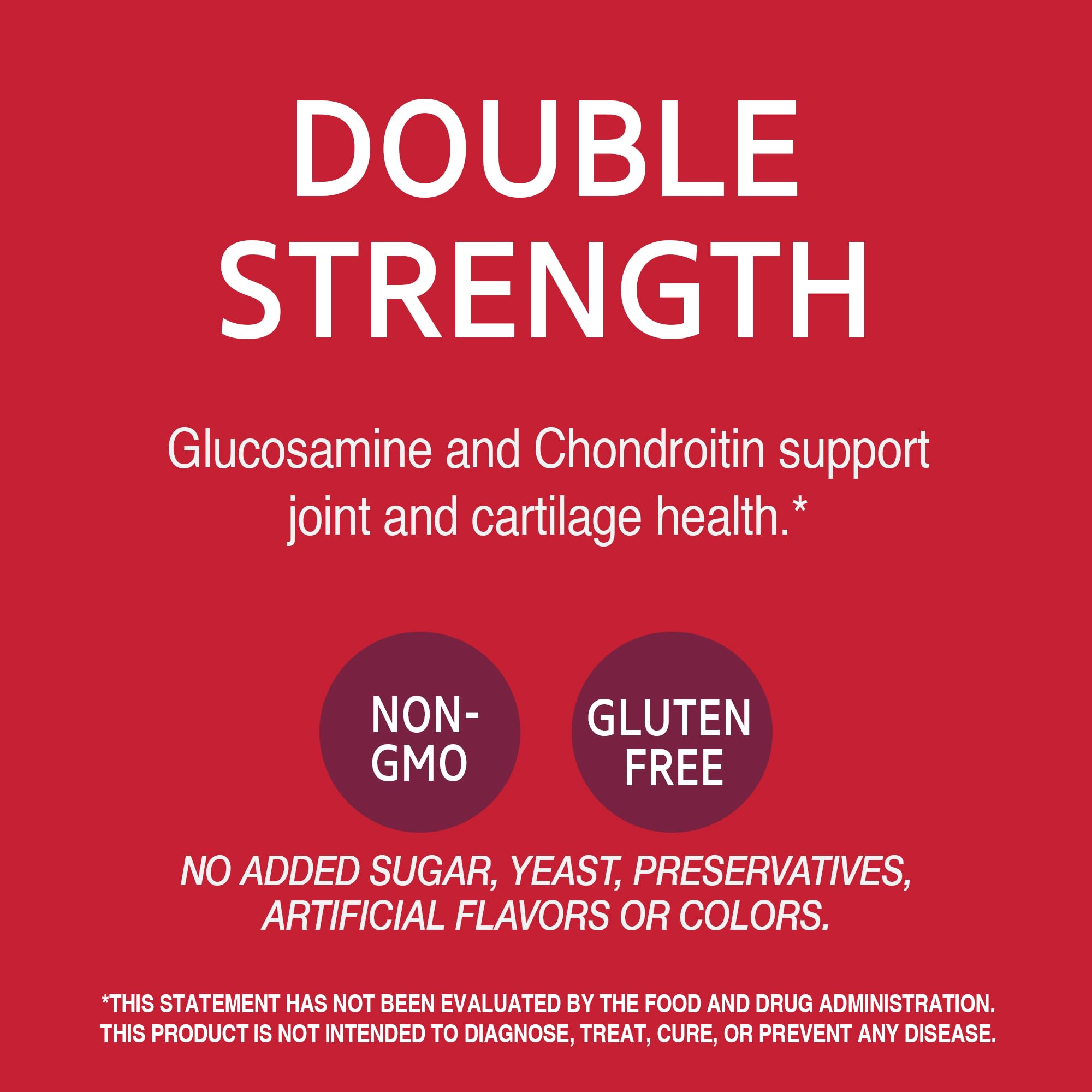 21st Century Double Strength Glucosamine Chondroitin 1500mg tablets nutritional information