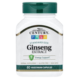 21st Century Ginseng Extract 200mg vegetarian capsules front view