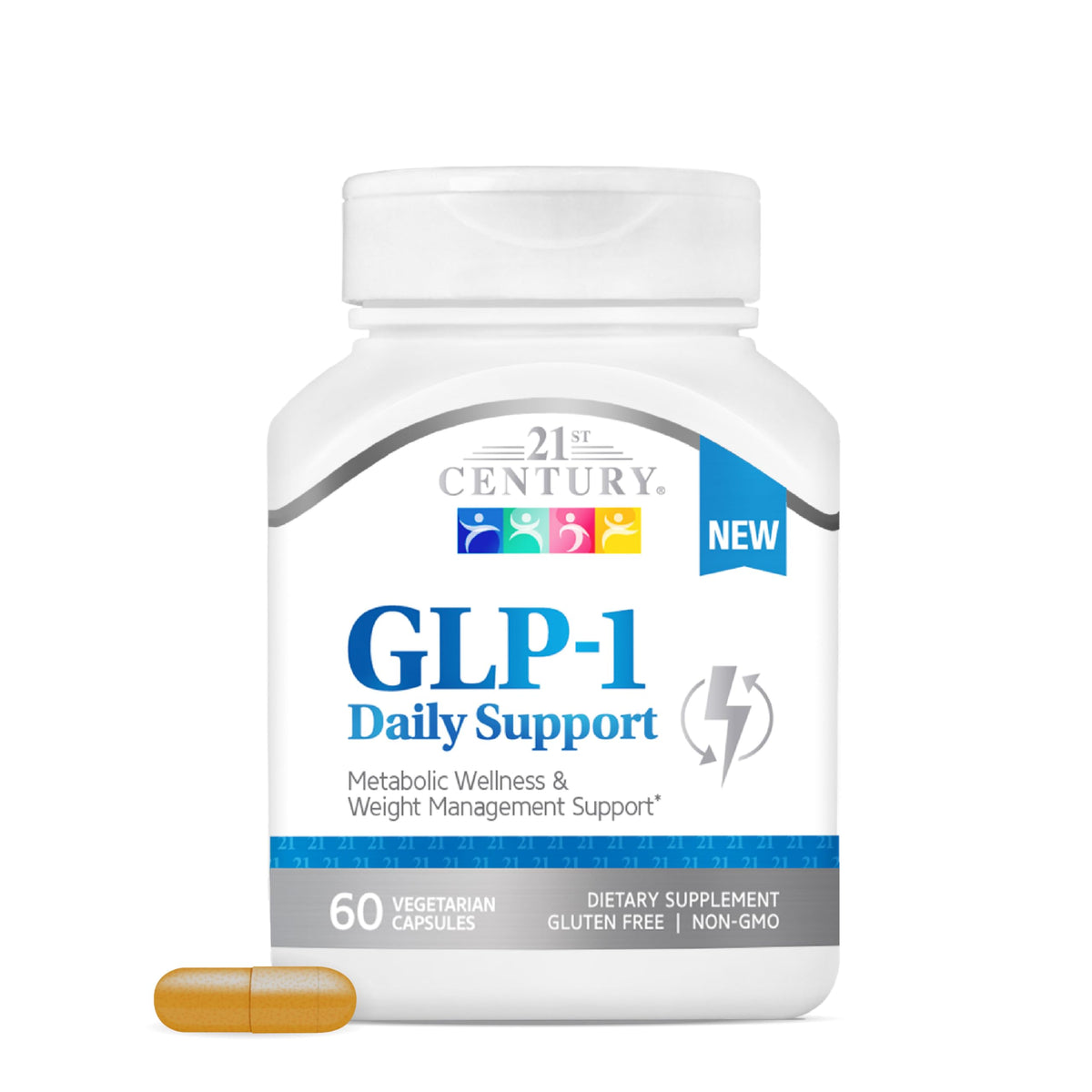 21st Century GLP-1 Support dietary supplement capsules front view