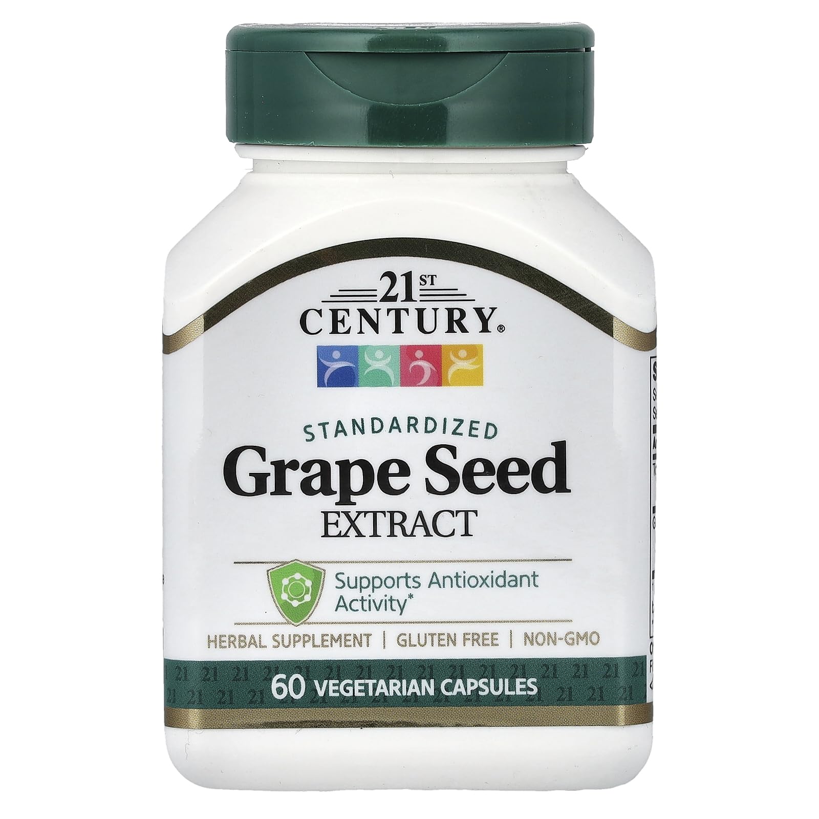 21st Century Grape Seed Extract 100mg capsules front view