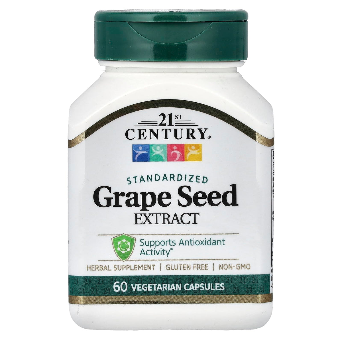 21st Century Grape Seed Extract 100mg capsules front view