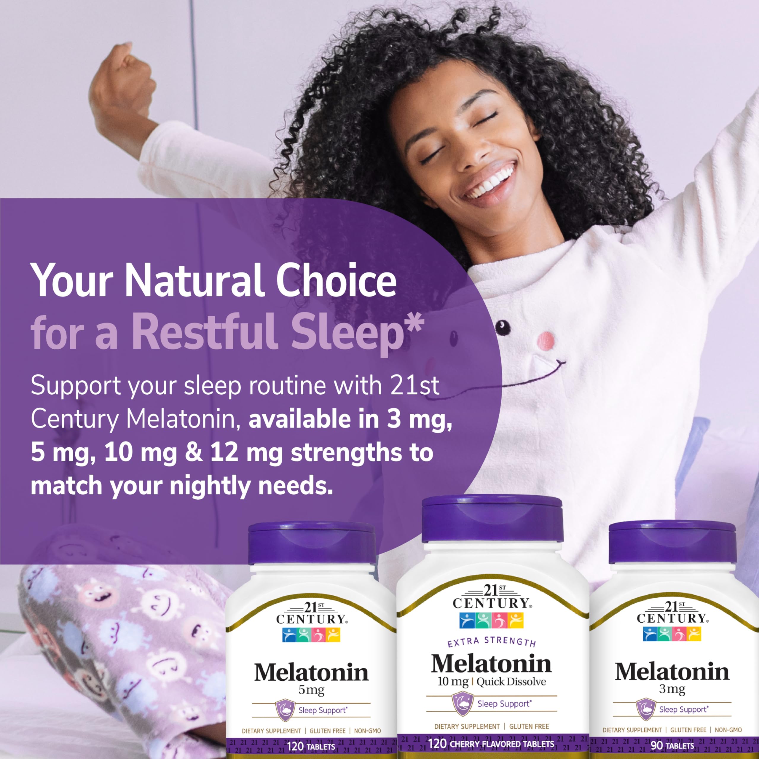 21st Century Melatonin 10mg Tablets in hand