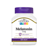 21st Century Melatonin 5mg Tablets front view, 120 count