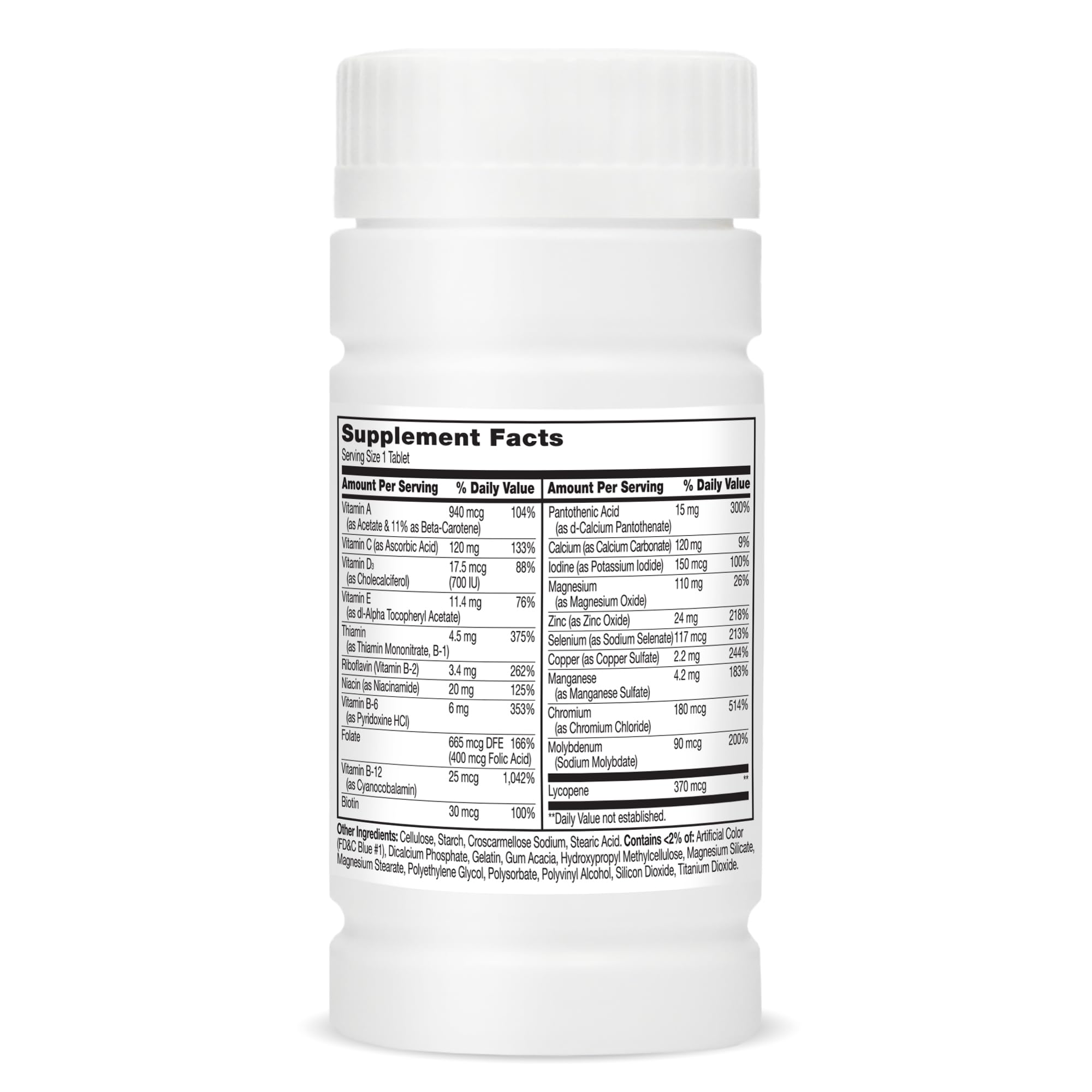 21st Century One Daily Men's 50+ Multivitamin tablet close-up