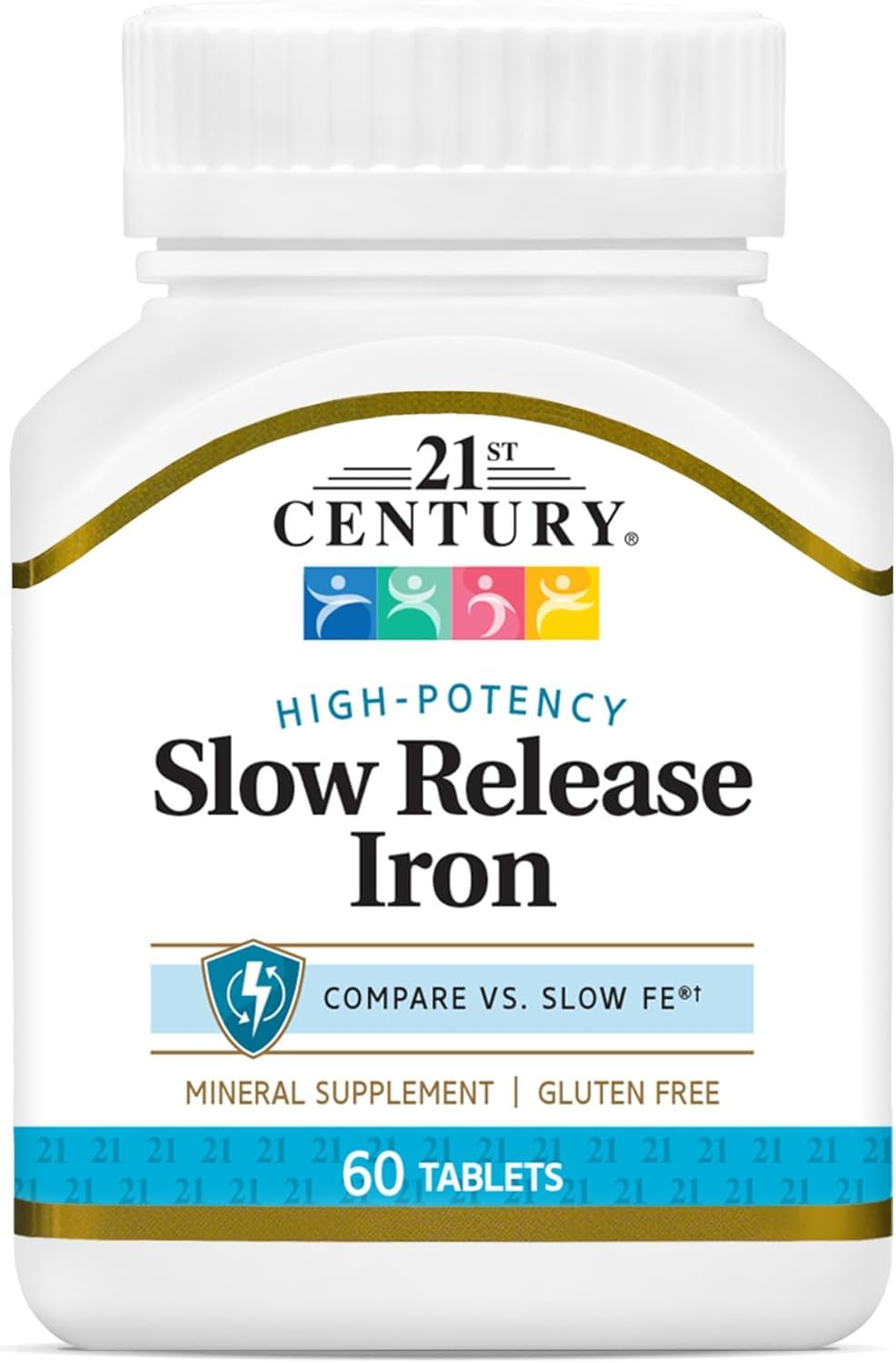 21st Century Slow Release Iron Supplement 45mg front view