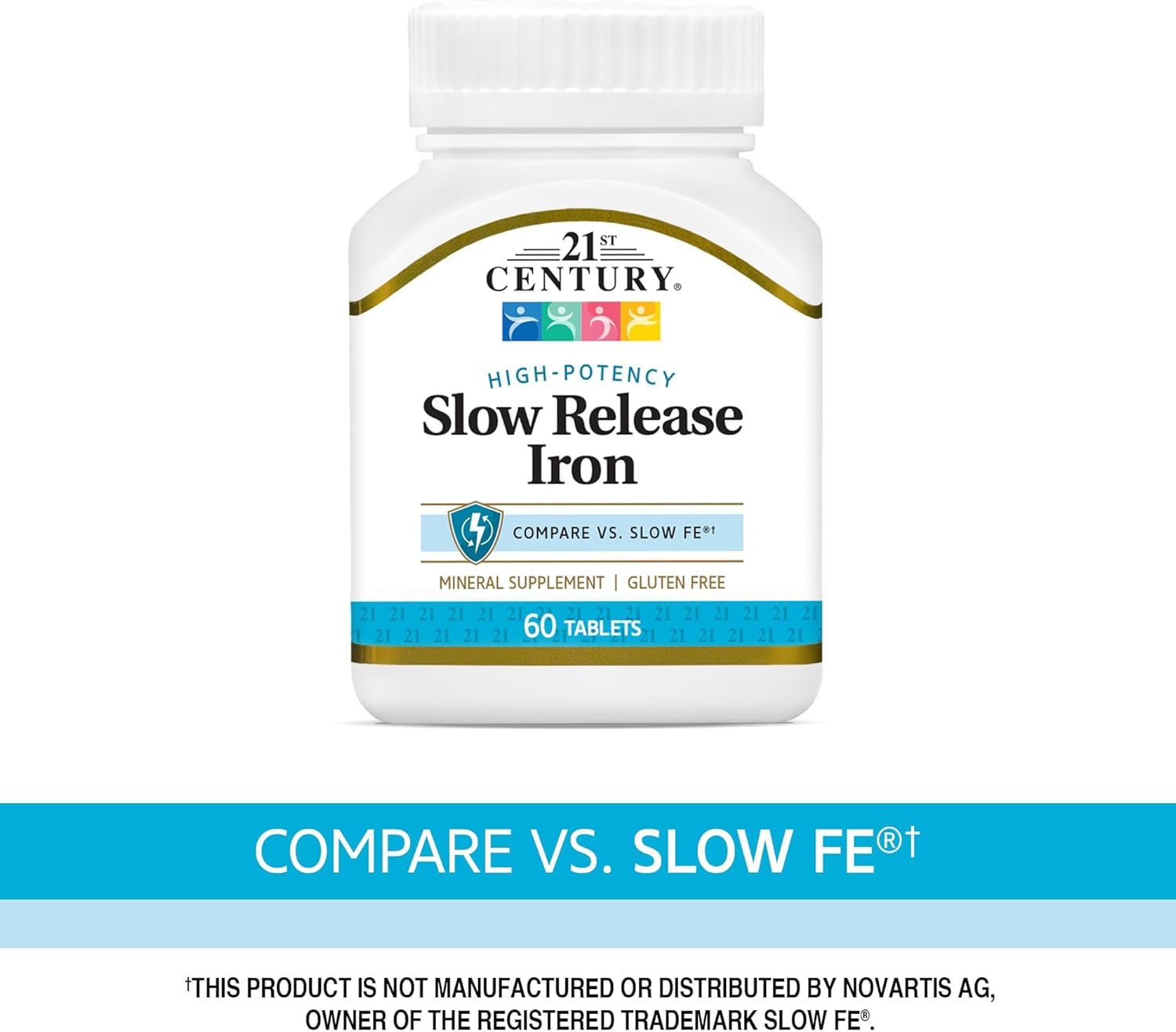21st Century Slow Release Iron Supplement 45mg ingredients list