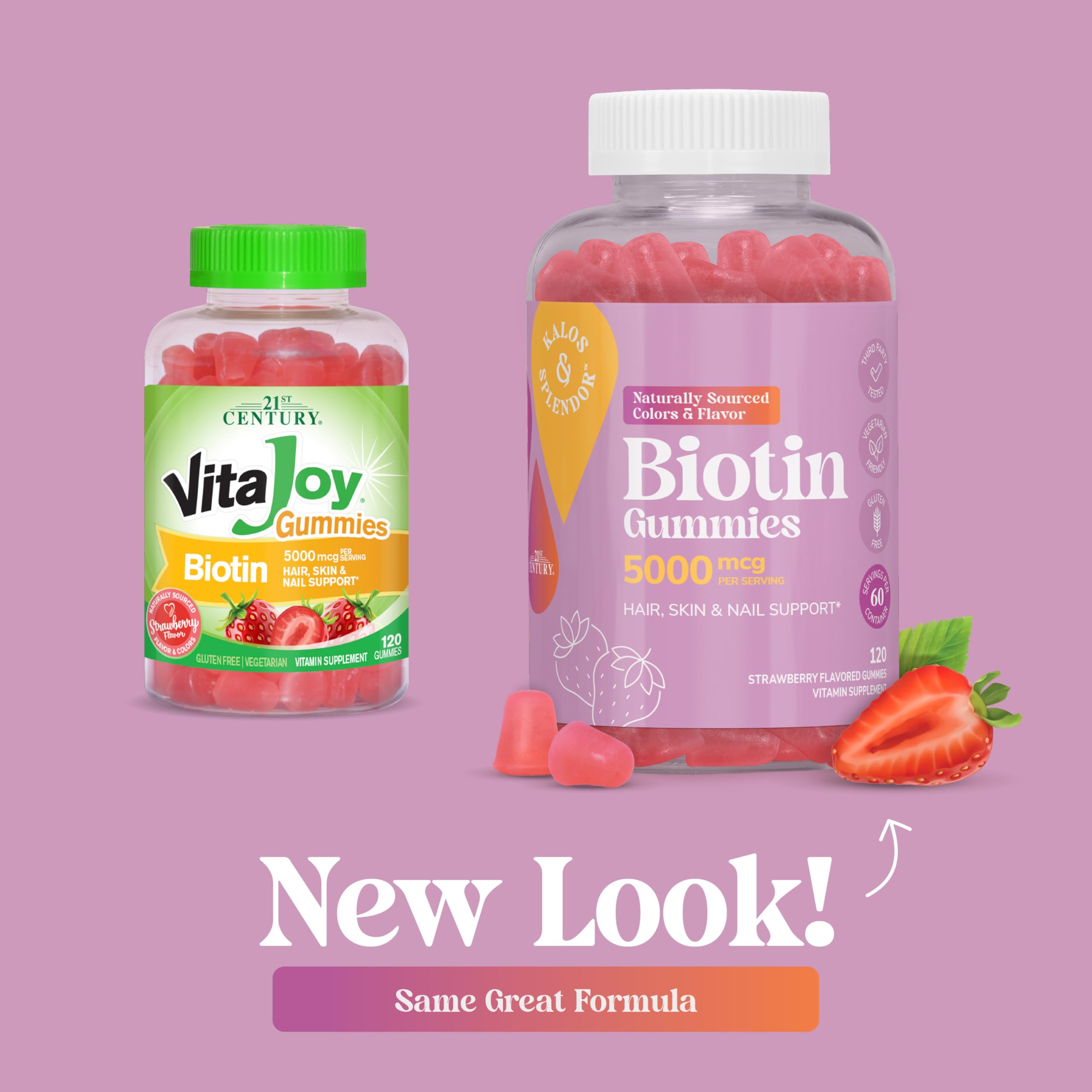21st Century VitaJoy Biotin Gummies in a bowl