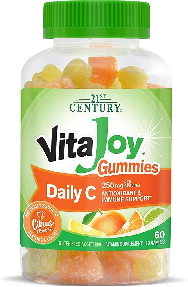 21st Century VitaJoy Daily C Gummies front view with packaging
