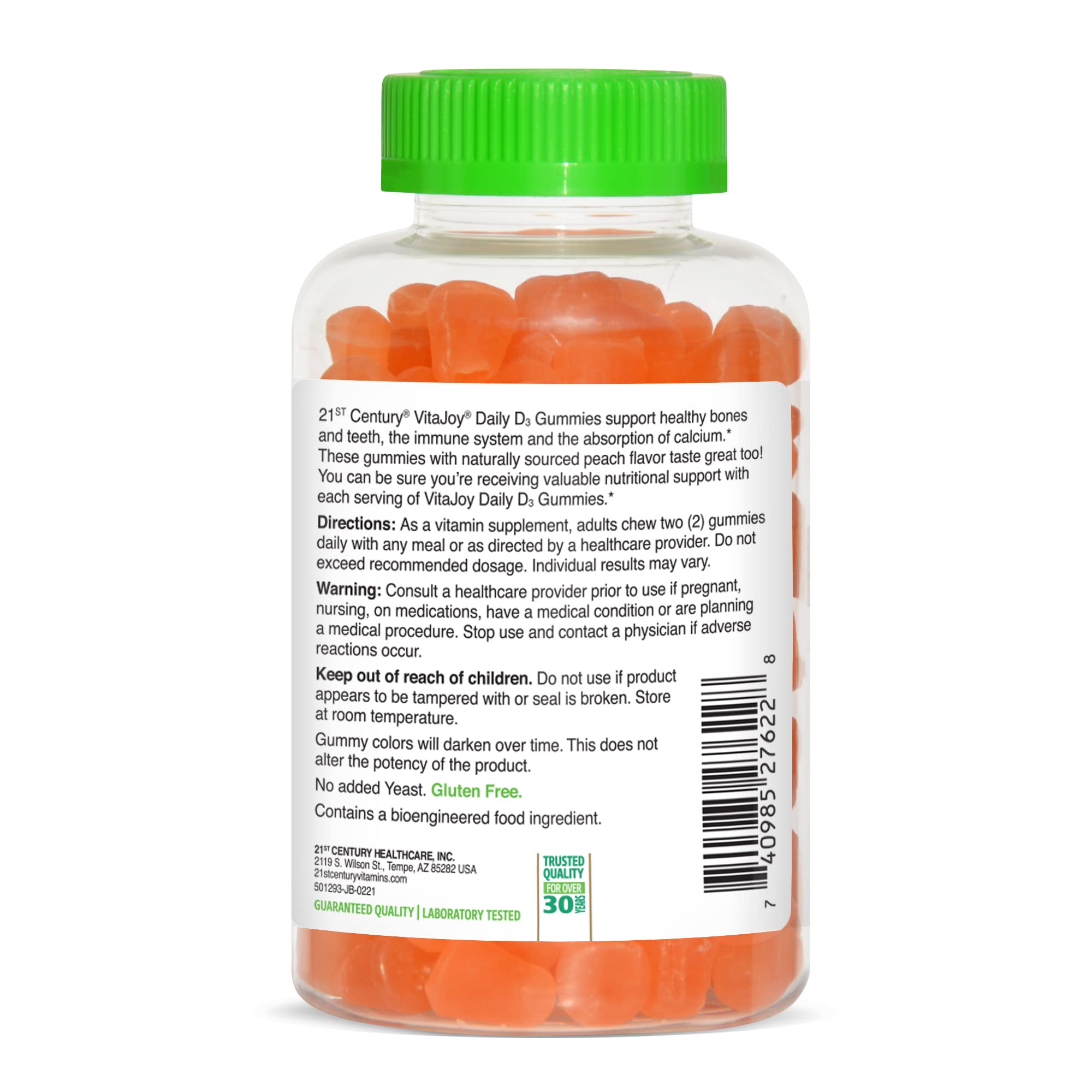21st Century VitaJoy Daily D3 Gummies with natural ingredients