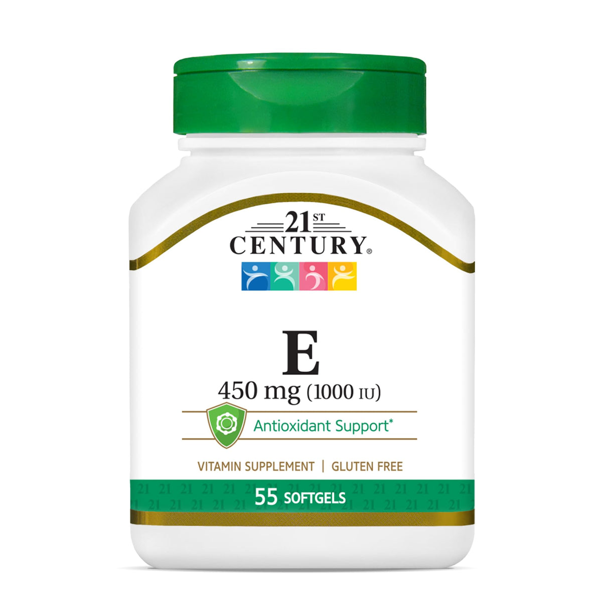 21st Century Vitamin E 1000 I.U. supplement front view