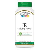 21st Century Vitamin E-400 400 IU supplement bottle front view