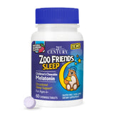 21st Century Zoo Friends Kids Melatonin Chewable Tablets Raspberry front view