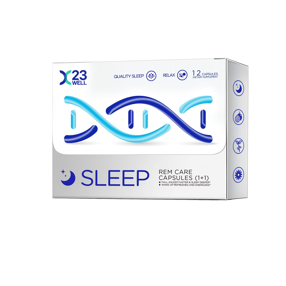 23WELL Sleep Rem Care Capsules front view with packaging