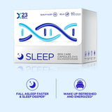 23WELL Sleep Rem Care Capsules light blue and dark blue capsules