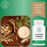2nd Springs Adrenal Support Supplement back view, nutritional information