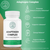 2nd Springs Adrenal Support Supplement side view showing ingredients list