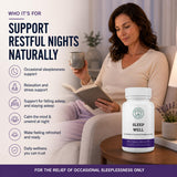 2nd Springs Sleep Well Supplement capsules on a wooden surface