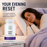 2nd Springs Sleep Well Supplement with a glass of water