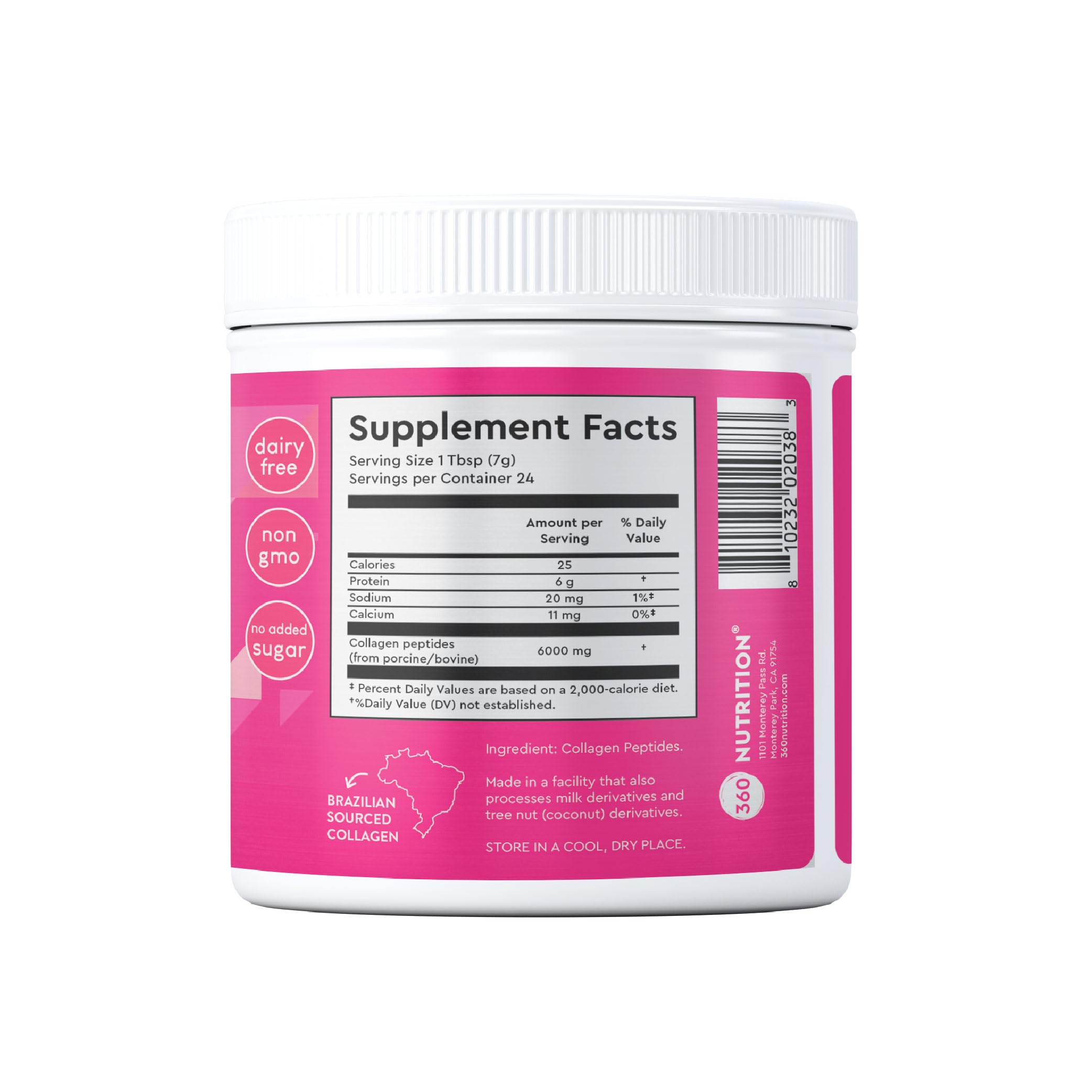 360 Nutrition Collagen Peptides Powder 170g packaging