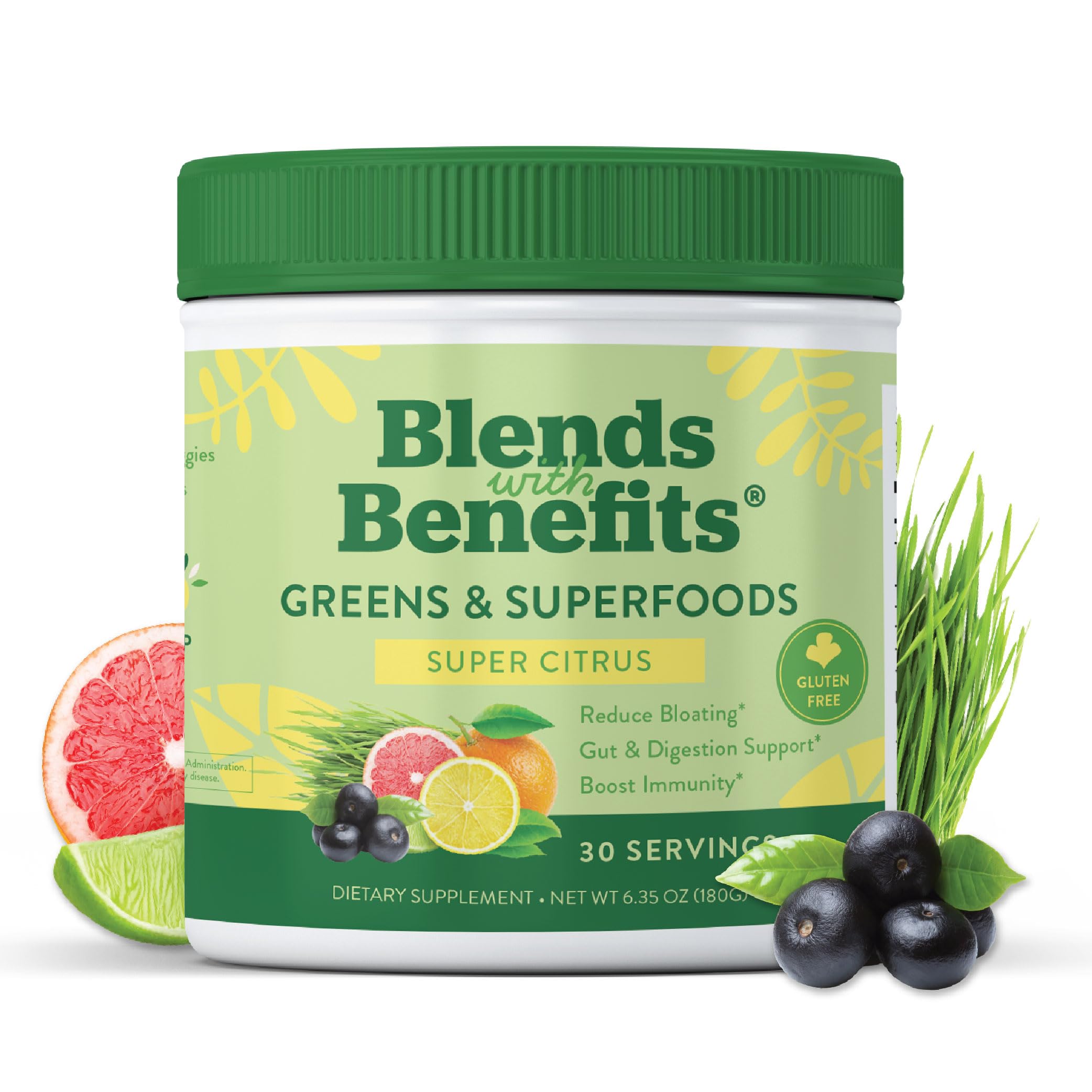 360 Nutrition Greens & Superfoods 227g front view with packaging