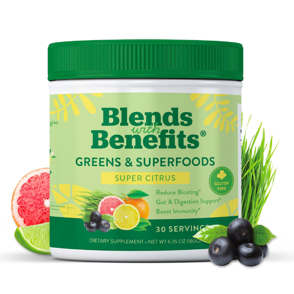 360 Nutrition Greens & Superfoods 227g front view with packaging