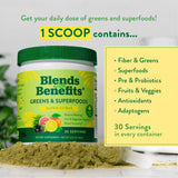 360 Nutrition Greens & Superfoods 227g mixed in a glass of water