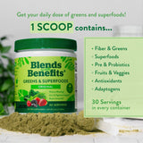 360 Nutrition Greens & Superfoods packaging side view