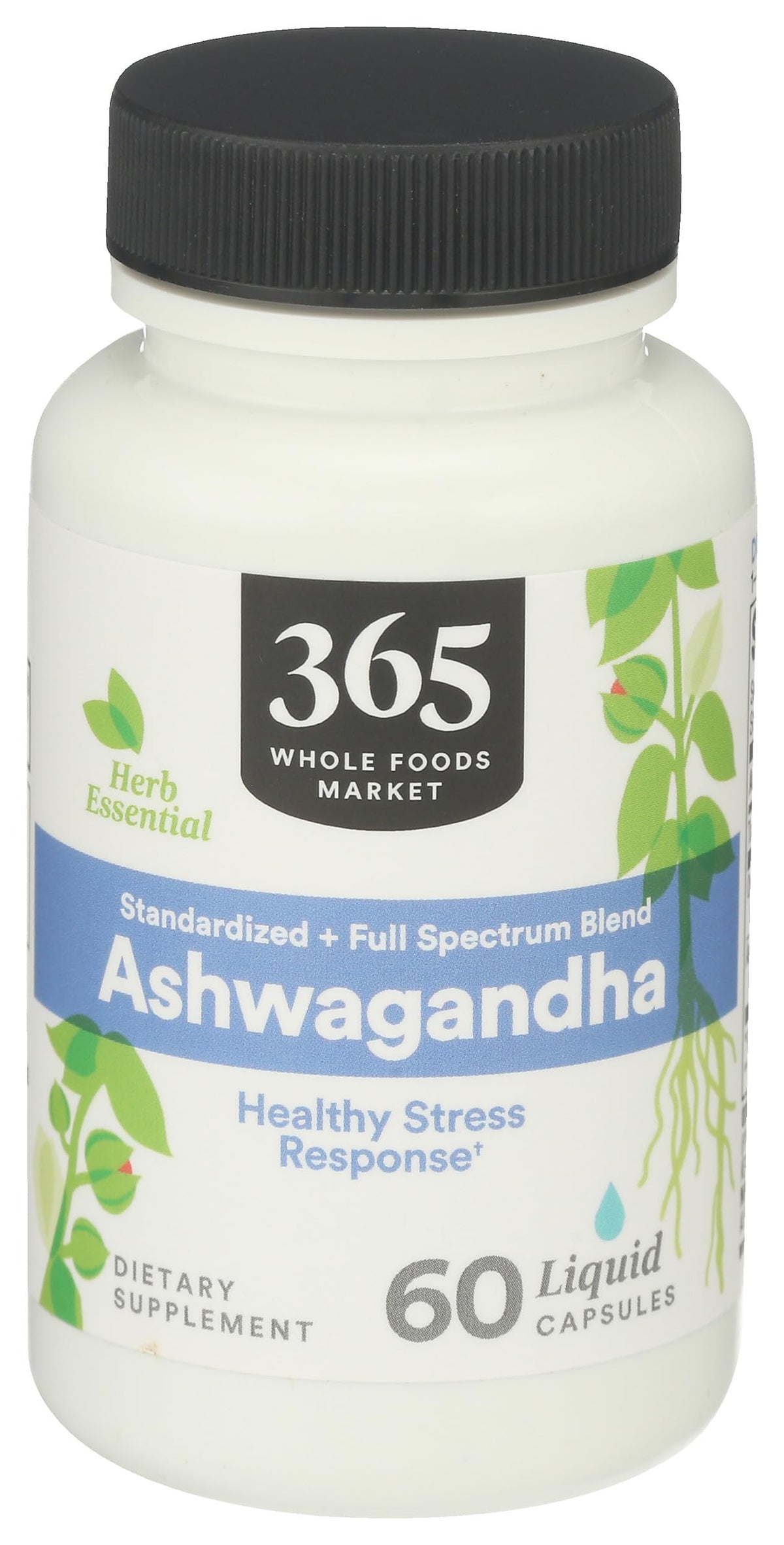 365 by Whole Foods Market Ashwagandha Supplement 60 count front view