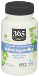 365 by Whole Foods Market Ashwagandha Supplement 60 count front view
