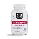 365 by Whole Foods Market Calcium with Vitamin D3 120 tablets front view