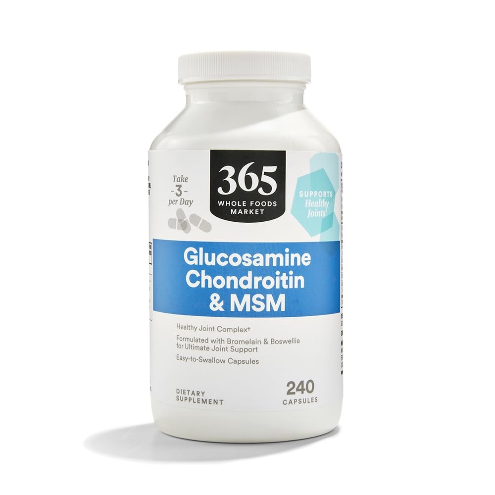365 by Whole Foods Market Chondroitin Glucosamine 240 Capsules front view