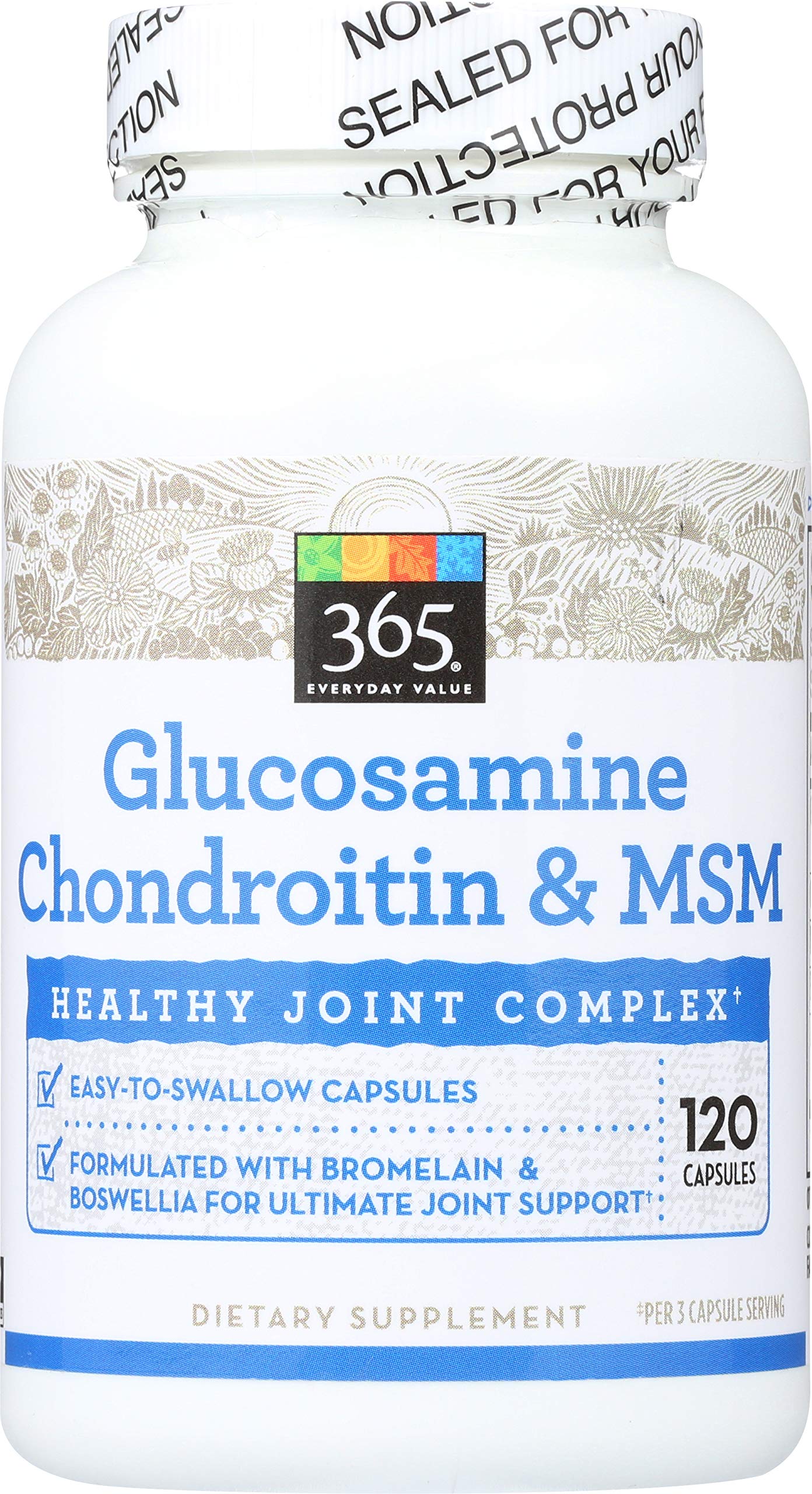 365 by Whole Foods Market Chondroitin Supplement 120 capsules front view