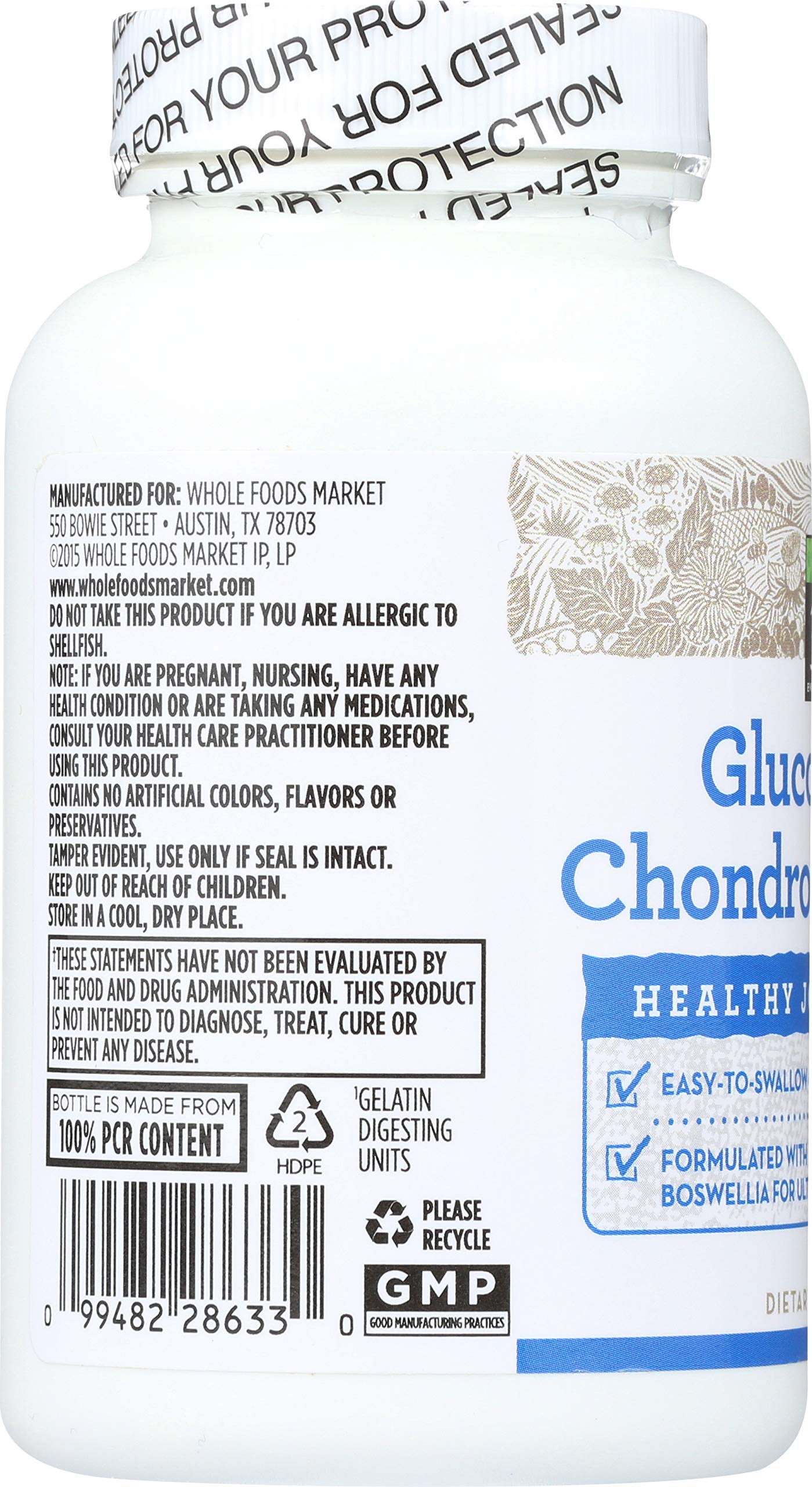 365 by Whole Foods Market Chondroitin Supplement packaging details