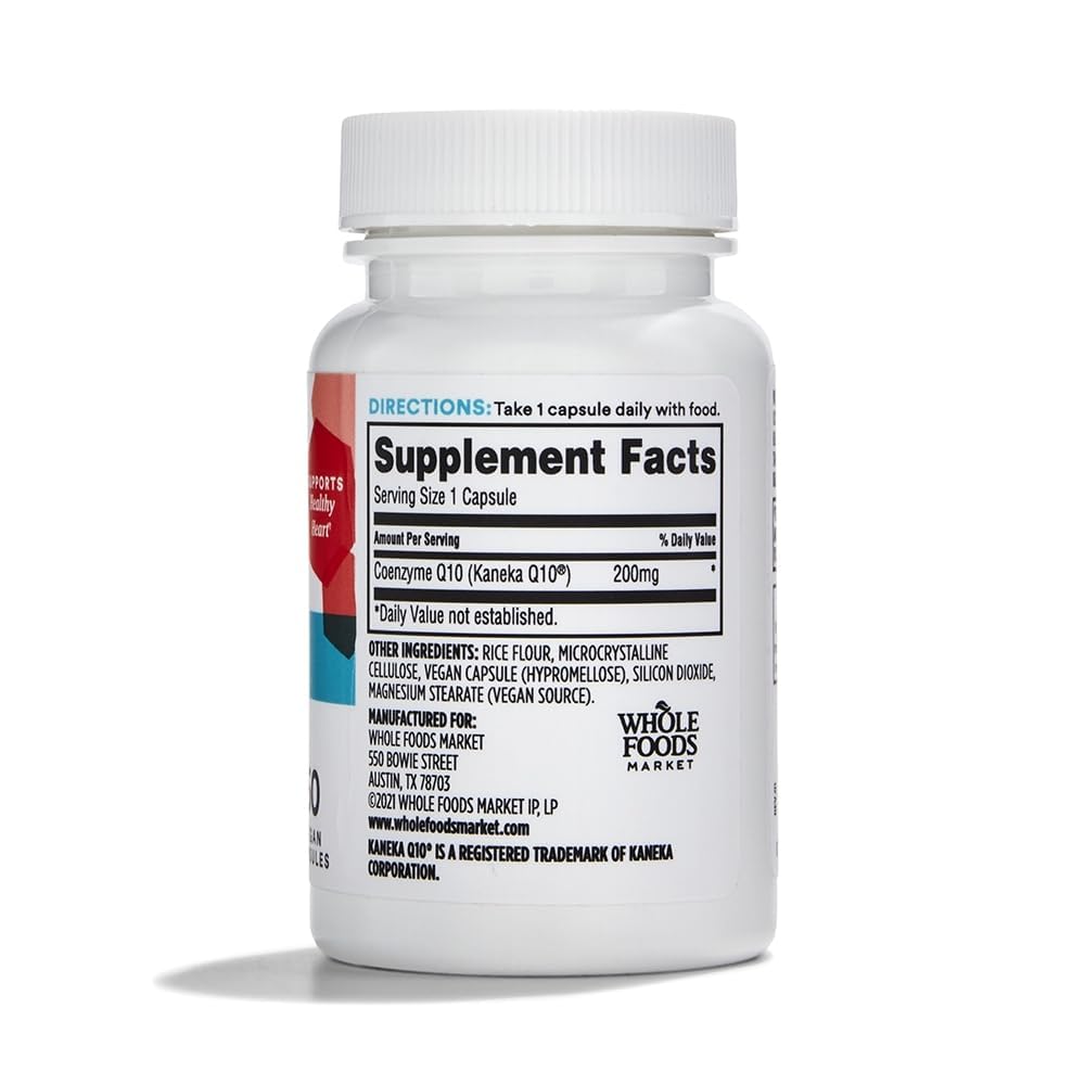 365 by Whole Foods Market CoQ10 200mg Vegan Capsules side view