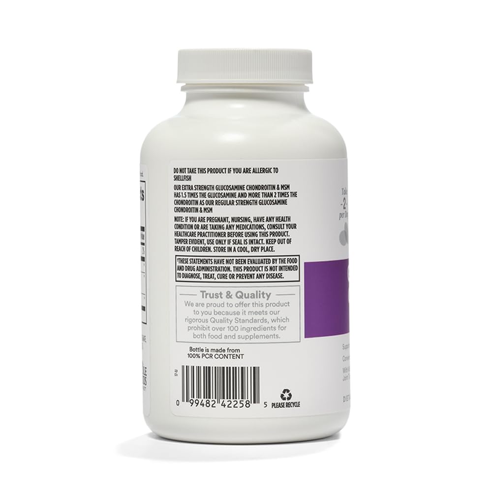 365 by Whole Foods Market Extra Strength Chondroitin bottle side view