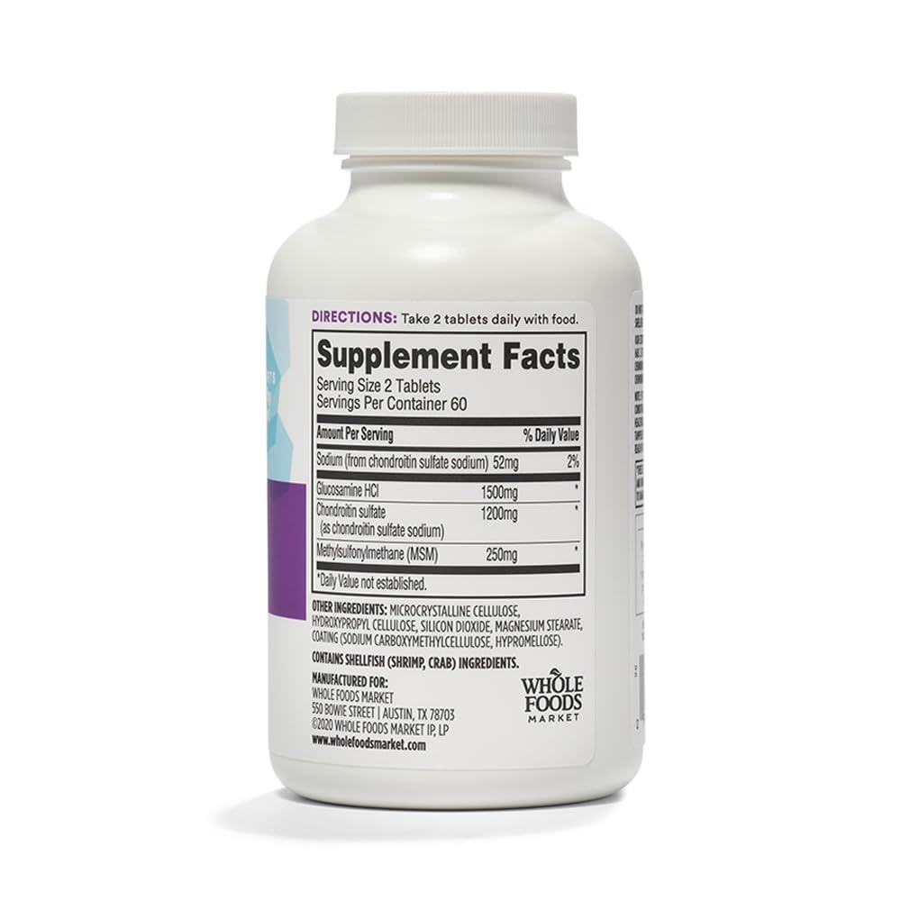 365 by Whole Foods Market Extra Strength Chondroitin tablets close-up