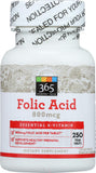 365 by Whole Foods Market Folic Acid 800mcg 250 Tablets front view