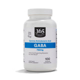 365 by Whole Foods Market GABA 750mg 100 vegetarian capsules front view