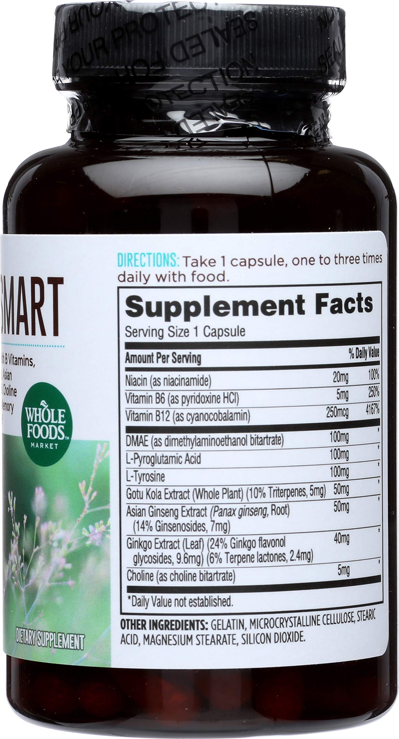 365 by Whole Foods Market Ginkgo Biloba Supplement back view