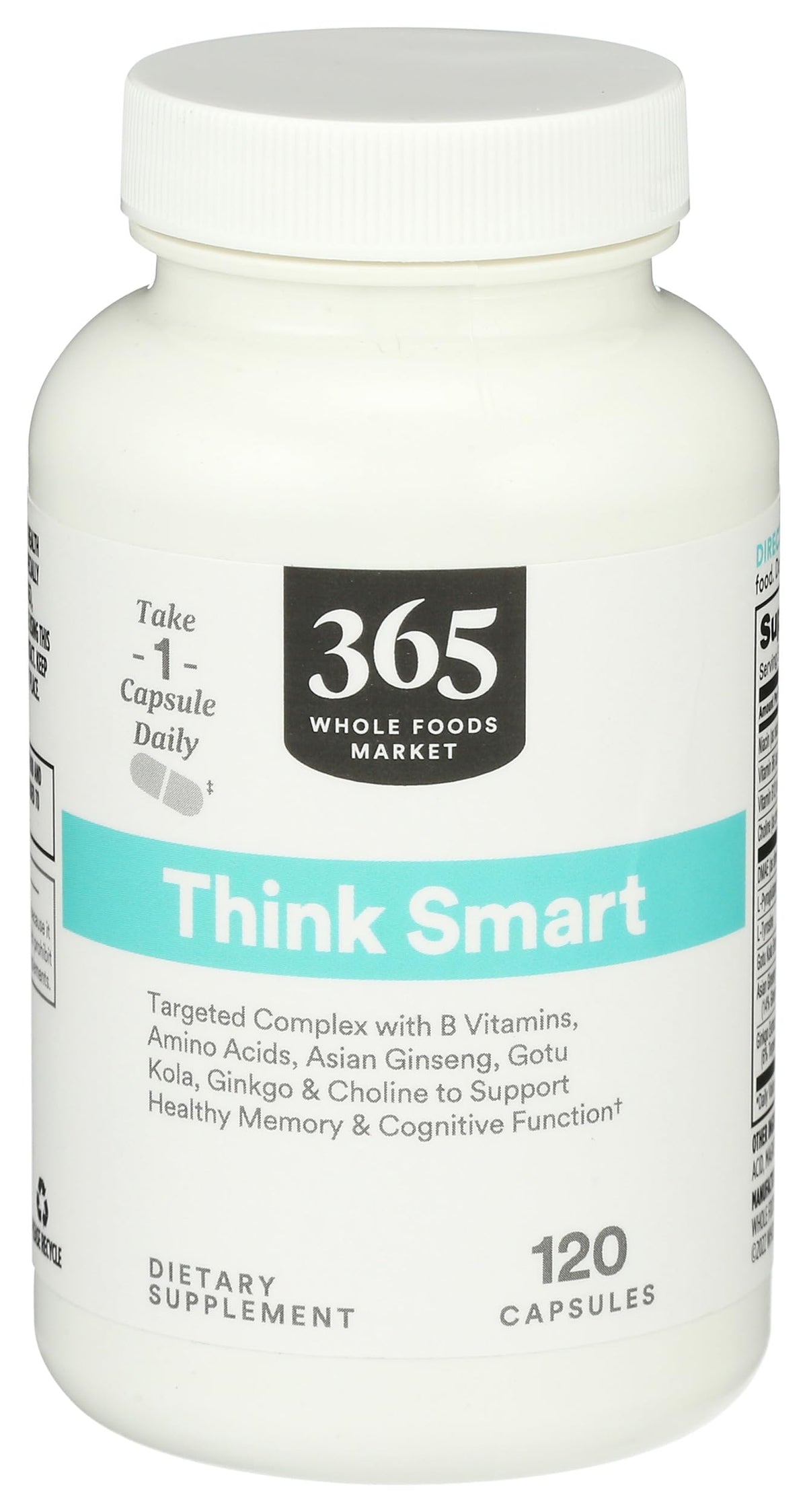 365 by Whole Foods Market Ginkgo Biloba Supplement front view