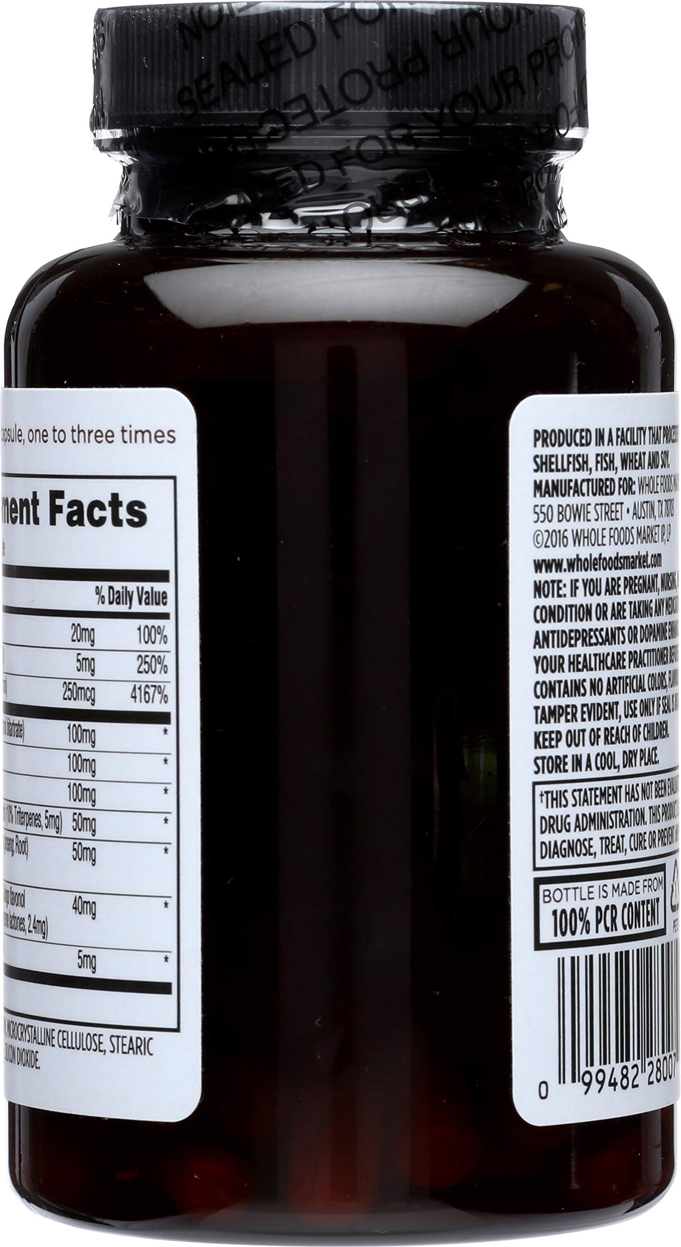 365 by Whole Foods Market Ginkgo Biloba Supplement ingredients list