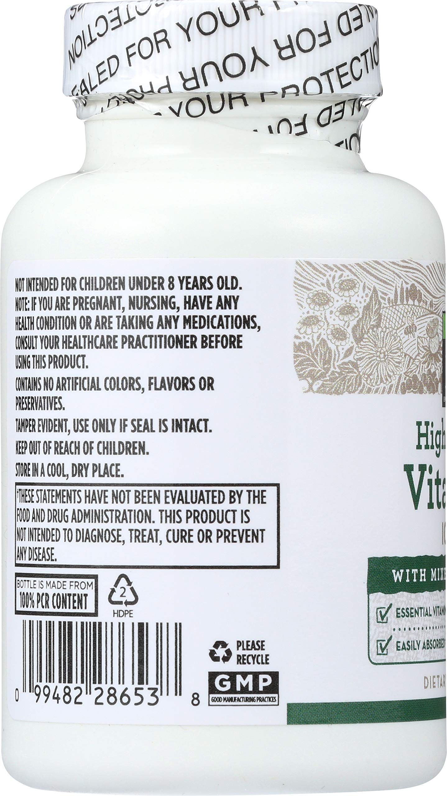 365 by Whole Foods Market High Potency Vitamin E softgels with dosage information