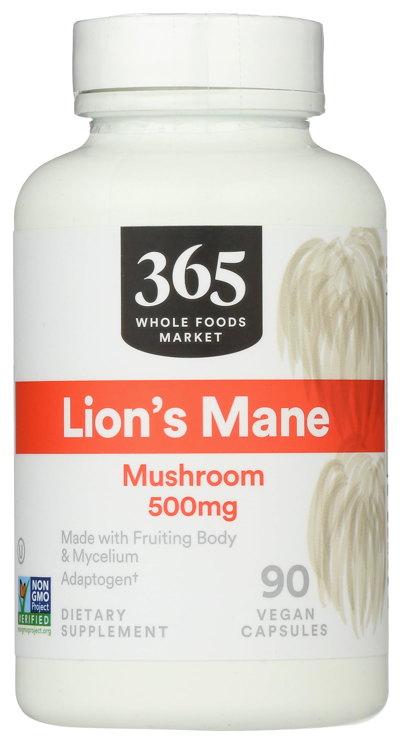 365 by Whole Foods Market Lion's Mane Mushroom Supplements front view
