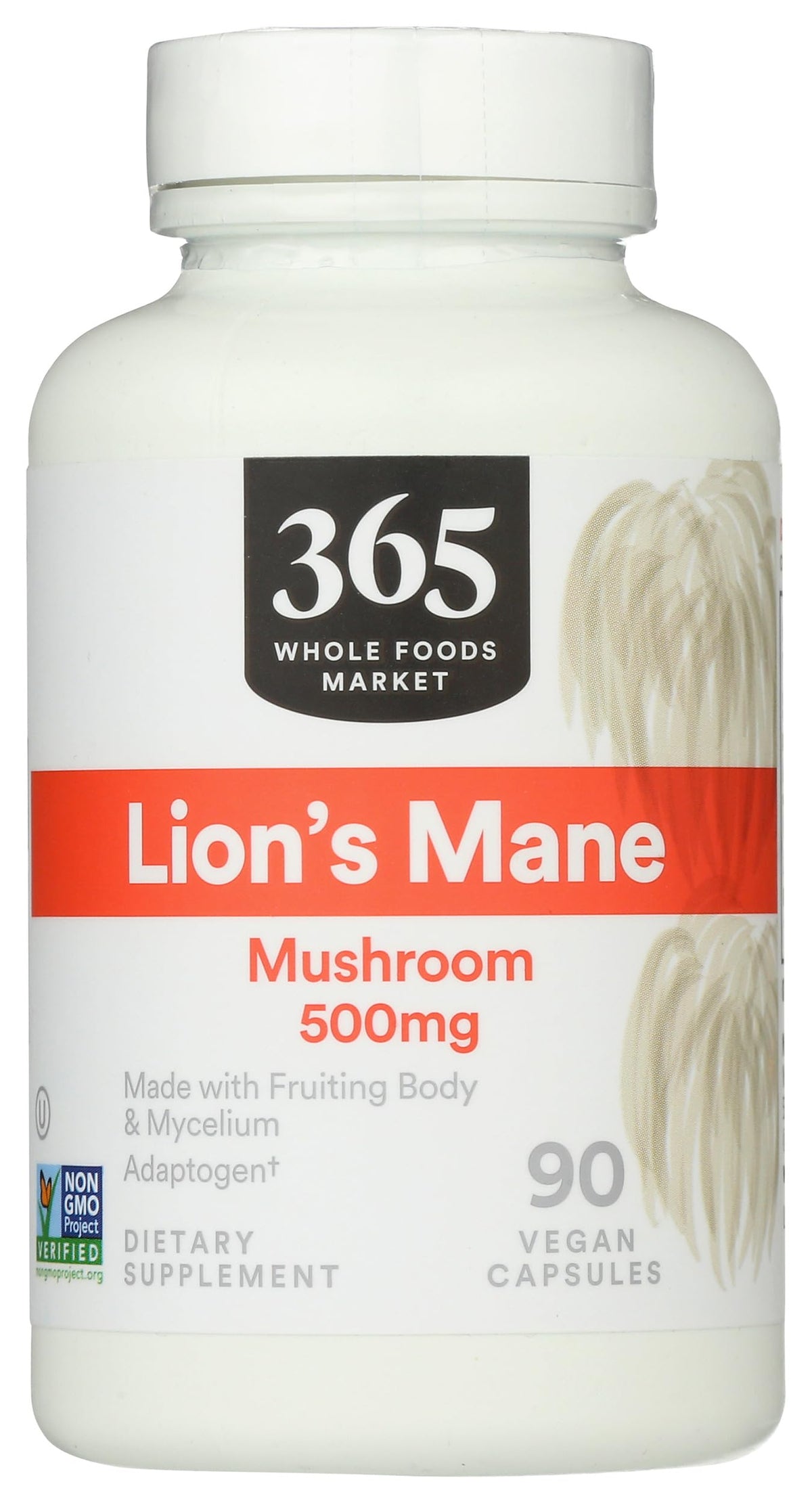 365 by Whole Foods Market Lion's Mane Mushroom Supplements front view