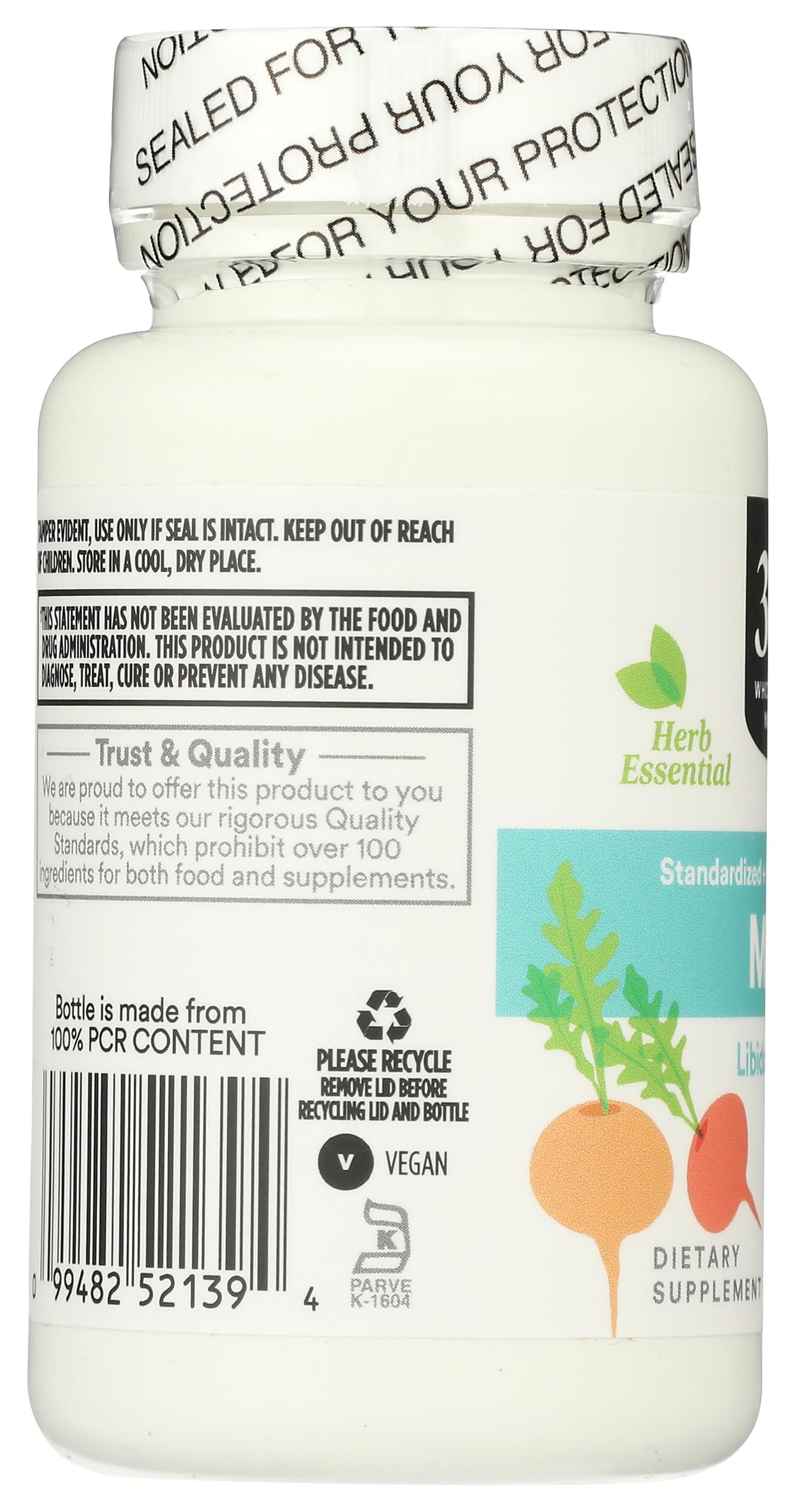 365 by Whole Foods Market Maca Supplement packaging with nutritional information