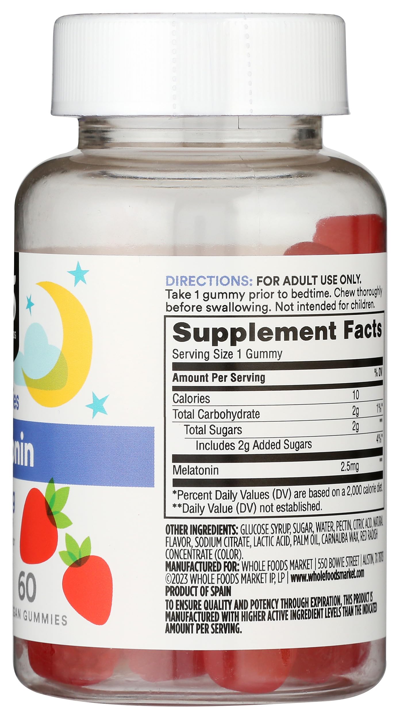 365 by Whole Foods Market Melatonin Gummy 2.5mg serving size