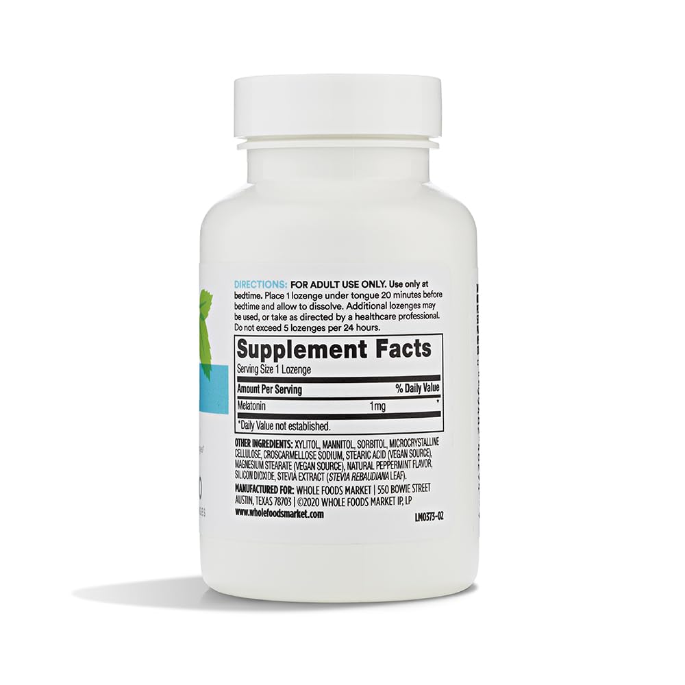 365 by Whole Foods Market Melatonin Lozenges 1mg side view