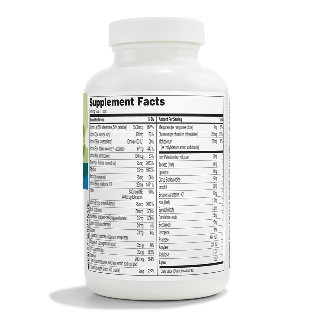 365 by Whole Foods Market Men's Daily Multivitamin bottle side view